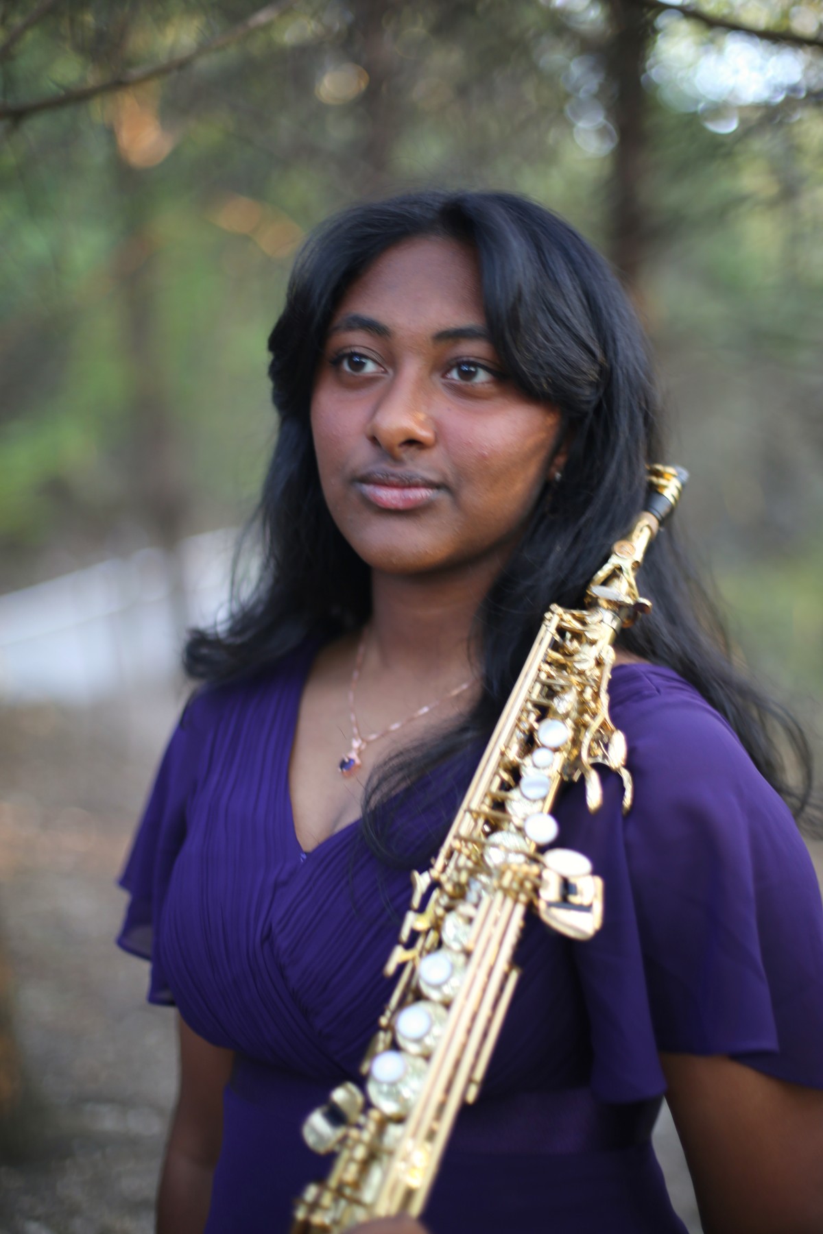 Shruti Jayakumar with saxophone